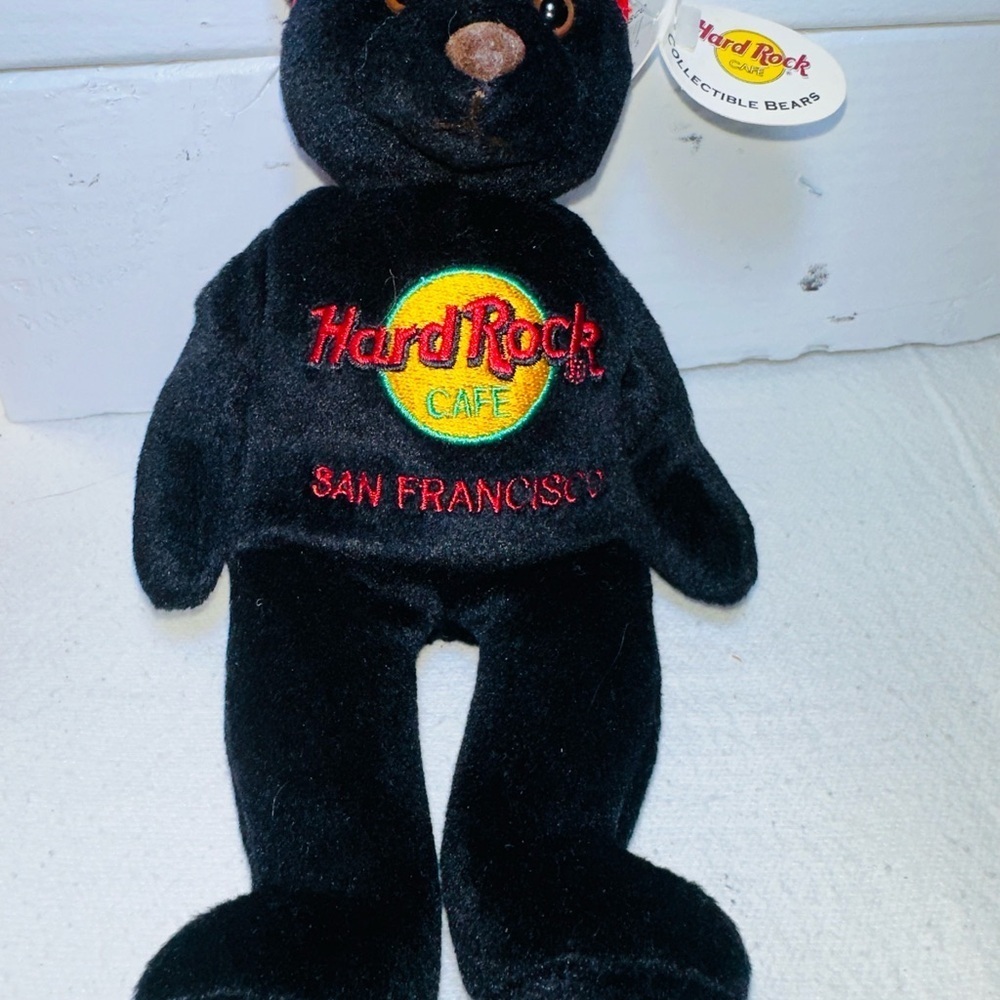 Hard Rock Cafe Lot 4 Red and Black Stuffed Bears Collection - Picture 4 of 10